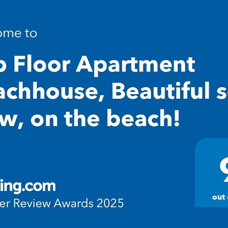 Top Floor Apartment Beachhouse, Beautiful Sea View, On The Beach! Cartagena Exterior foto