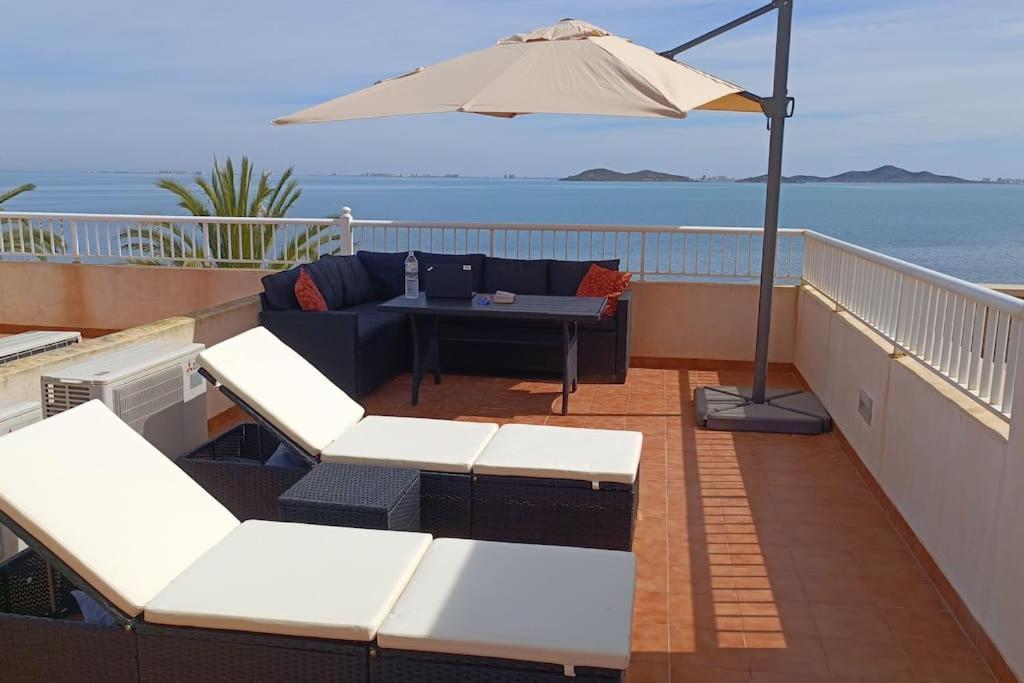 Top Floor Apartment Beachhouse, Beautiful Sea View, On The Beach! Cartagena Exterior foto